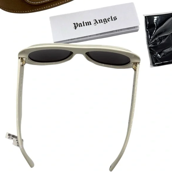 Palm Angels ELFIN PERI103 0107 Aviator Sunglasses - White 